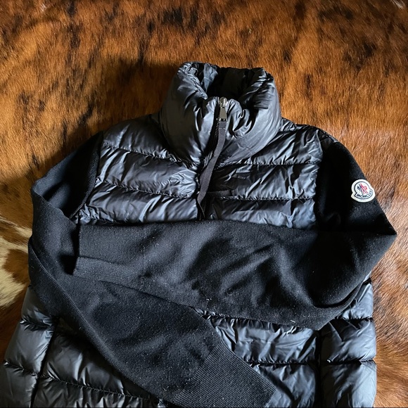 Moncler Long Down Knit Combo Jacket - Picture 11 of 16